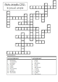 Des cours de niveaux cp à cm2 sont disponibles pour étudier le français gratuitement. Des Mots Croises Sur Le Passe Simple Cm2 Ma Maitresse De Cm1 Cm2