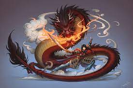 Wallpaper Cart Provides Fantasy Women Warrior Girl Dragon Mulan Chinese Dragon Woman Warrior Sword Hd Wallpaper Background Image Mulan Art Warriors Wallpaper