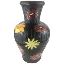 Tall Glazed Midcentury Ceramic Vase From Vallauris France Ceramic Vase Mid Century Vase Vase