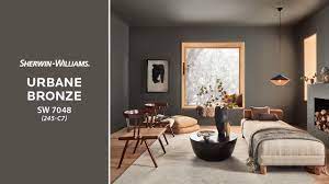The accent wall was a partnership with royal building supply using their pvc mouldings. January 2021 Color Of The Month Urbane Bronze Sherwin Williams Youtube