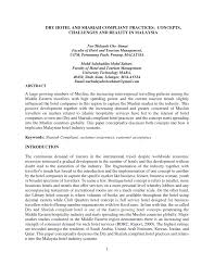 The compliance to the environmental standards requires both private and public investments. Pdf Dry Hotel And Shariah Compliant Practices Concepts Challenges And Reality In Malaysia