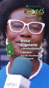 🌟 Educação e ciência transformam o mundo! Rose Cipriano representa a força  do movimento educacional. CADASTRE-SE:  https://entrar.todasAsVOZESEmUmIFRJ.com.br/convite.php?pai=296 Acreditamos  no poder do ...