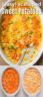 Scalloped Sweet Potatoes Recipe Scalloped Sweet Potatoes Sweet Potato Recipes Potato Side Dishes