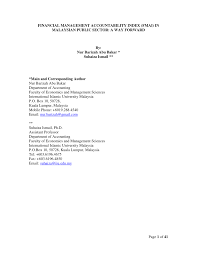 Unjustified shootings, mistreatment and deaths in custody, and excessive use of force in dispersing public assemblies persist because of an absence of meaningful accountability for malaysia's police force, the royal malaysia police. Pdf Financial Management Accountability Index Fmai In Malaysian Public Sector A Way Forward