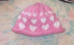 Don't have the heart to tell him it was because i didn't have enough yarn to make it one color! I Love You Hearts Knit Hat Allfreeknitting Com