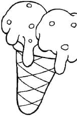 Cornet de creme glacee dessert kawaii dessin anime heureux icone. Coloriage Cornet De Glace En Ligne Gratuit A Imprimer