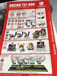 Please do not remove this card from aircraft! Aircraft Safety Card Bild Von Thai Lion Air Tripadvisor