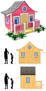 Give your kids a place to play in your garden. Pink Playhouse Plan Play Houses Pink Playhouse Kids Playhouse Plans