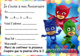 Invitation Anniversaire Je Pyjamasques Gratuite Invitation Anniversaire Garcon Invitation Anniversaire Carton Invitation Anniversaire