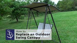Diy canopy for an old outdoor swing. How To Replace An Outdoor Swing Canopy Youtube