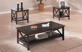 Accent your living room with a coffee, console, sofa or end table. Dark Espresso Finish Contemporary 3 Piece Coffee Table Set