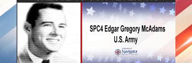Salute to our Veterans: SPC4 Edgar Gregory McAdams