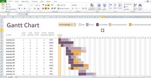 035 Simple Gantt Chart Template Free Excel Tmp Power Word