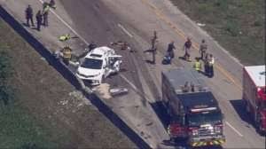 7 hospitalized, including 1 child, after cement truck crashes into car near Fort Lauderdale