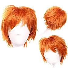 Collections of anime male curly hair cute hairstyles for. Amazon Com S Noilite Unisex Women Short Curly Straight Cosplay Wig Men Male Anime Costume Hair Tail Full Wigs Dark Orange Clothing Shoes Jewelry