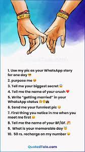 Love this game because the questions really delve deep into your family/friends psyche and you get to find out different things you never knew or things you thought you knew. 31 Best Whatsapp Dare Games To Play With Lovers Friends Quoted Tale