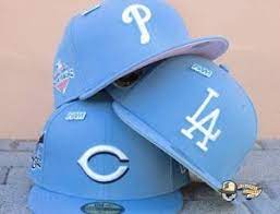 Fam Cap Store Exclusive Mlb Sky Blue 59fifty Fitted Cap Collection By Mlb X New Era Strictly Fitteds