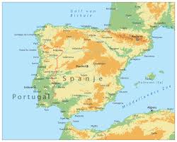 Deze staatkundige landkaart van spanje geeft zowel een mooi beeld van administratieve verdelingen als. Spanje En Portugal Reliefkaart