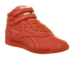 Minika sneakers high top shoes for men new styles casual men fashion outdoor wholesale shoes conversess shoe. Reebok Leather Freestyle Hi In Red Lyst