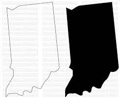 Indiana State Map Svg Png Jpg Eps Vector Graphic Clip Art Indiana State Outline State Outline Indiana State State Map