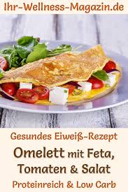 Omelett Mit Feta Tomaten Und Salat Eiweissreiches Low Carb Rezept Rezepte Low Carb Abendessen Rezepte Kohlenhydratarmes Essen