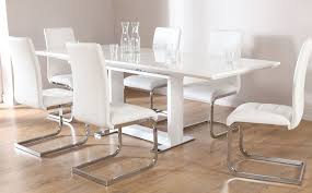 Tokyo Perth Extending White High Gloss Dining Table 4 6 8 Chairs Set White White Dining Room Table Glass Dining Room Sets White Dining Room