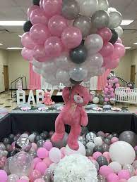 Teddy Bear Baby Shower Party Ideas Photo 1 Of 21 Baby Bear Baby Shower Baby Shower Balloons Girl Baby Girl Shower Themes