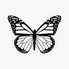 Get My Art Printed On Awesome Products Support Me At Redbubble Rbandme Https Www Re In 2020 Black And White Stickers Butterfly Black And White Butterfly Printable