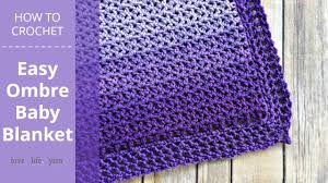 Use free crochet afghan patterns to help you create handmade heirlooms that will keep you warm this winter. Easy Ombre Baby Blanket Free Crochet Pattern Love Life Yarn