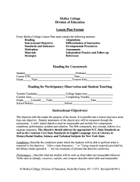 A short lesson plan template helps the teacher plan the lesson she has to teach her students. Teachers College Lesson Plan Template Fill Online Printable Fillable Blank Pdffiller