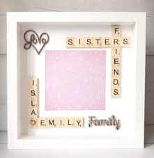 Creative Handmade Birthday Gift Ideas For Sister Sister Personalised Photo Frame Sister Gift Sisters Gift Scrabble Photo Box Frame Sibling Gift Etsy Sister Gifts Diy Sisters Diy Personalized Photo Frames