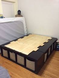 Repurposed pallets bed frame with storage option | wood pallet furniture. Shelf Bed Storage Bedroom Hacks How To Make Bed Home