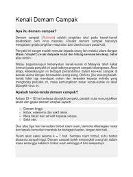 Selama stadium prodromal, dapat terlihat sel raksasa berinti banyak pada hapusan mukosa hidung. Kenali Demam Campak