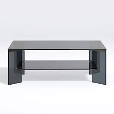 Crate and barrel parsons white marble and brass base 60x36 dining table. Miseur Rectangular Glass Coffee Table Reviews Crate And Barrel