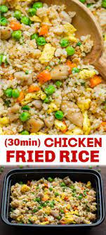 Easy Chicken Fried Rice Recipe Made In Less Than 30 Minutes Perfect For Meal Prep F Easy Rice Recipes Chicken Fried Rice Recipe Easy Fried Rice Recipe Easy