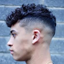 Curly Cropped Hair With Low Bald Fade Long Hair Styles Men Curly Hair Styles Crop Haircut