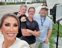 Filmed a story about miami real estate for Fox Business yesterday with  these three amazing gentlemen! Stay tuned for Ash Webster's package about  the real estate market. I shared my take on