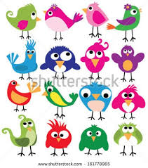 Cute Birds In Vector Cartoon Collection With Funny Little Bird Family By Studiolondon Via Shutterstock Cute Birds Cartoon Birds Funny Birds