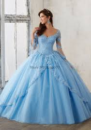 Pink Baby Blue Quinceanera Dresses Lace Long Sleeve Masquerade Ball Dresses Vestidos De 15 Anos Princesa Dressy Dress For Girls Baby Blue Quinceanera Dresses Quinceanera Dressesblue Quinceanera Dress Aliexpress