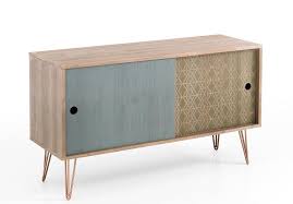Credenza Piccola 2 Ante Legno Massello E Azzurro 100 Cm Credenza Piccola Legno Credenza