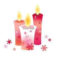 キャンドル3本：イラスト無料