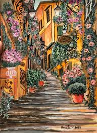 This fame has become somewhat of a point of pride and some stores display pictures of famous people who have passed. Peinture Bellagio Italie Environs De Como