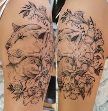 Madre E Hija Leonas Minimalista Ambiente Tattoo Art Facebook