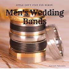 With Multiple Metals And Textures Men Can Add All Sorts Of Swag To Their Finger Mensstyle Mensbands Mens Wedding Bands Jewelry Showcases Jewelry