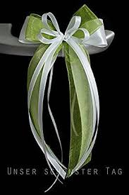 Antennenschleife Autoschleife Autoschmuck Hochzeit Sch0053 Weiss Grun 10 Stuck Autoschmuck Hochzeit Hochzeit Auto Und Hochzeitsauto