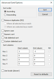 Advanced Sort Options Ultraedit Wiki