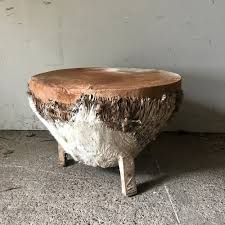 See and discover other items. African Wood Hide Drum Table Coffee Table Tables