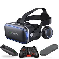 Virtual Reality 3d Glasses Headset Game Controller Vr Goggles Bundle 5 Virtual Reality Glasses Vr Box Virtual Reality Vr Shinecon