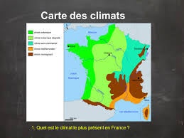 Voici la carte de france du climat. Geo 1 Les Grands Types De Paysages Et La Diversite Des Regions Francaises Les Climats En France Ppt Telecharger