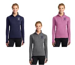 Sport Tek Ladies Sport Wick Stretch 1 2 Zip Pullover